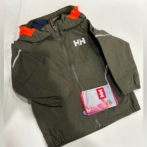 Helly Hansen Kids Infants Size 1 Sogn Jacket NWT Green Multi-Sport Rain